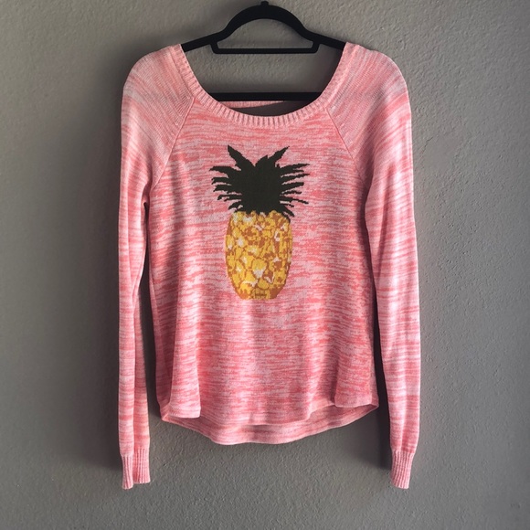 UO Knit long sleeve pineapple top - Picture 1 of 2